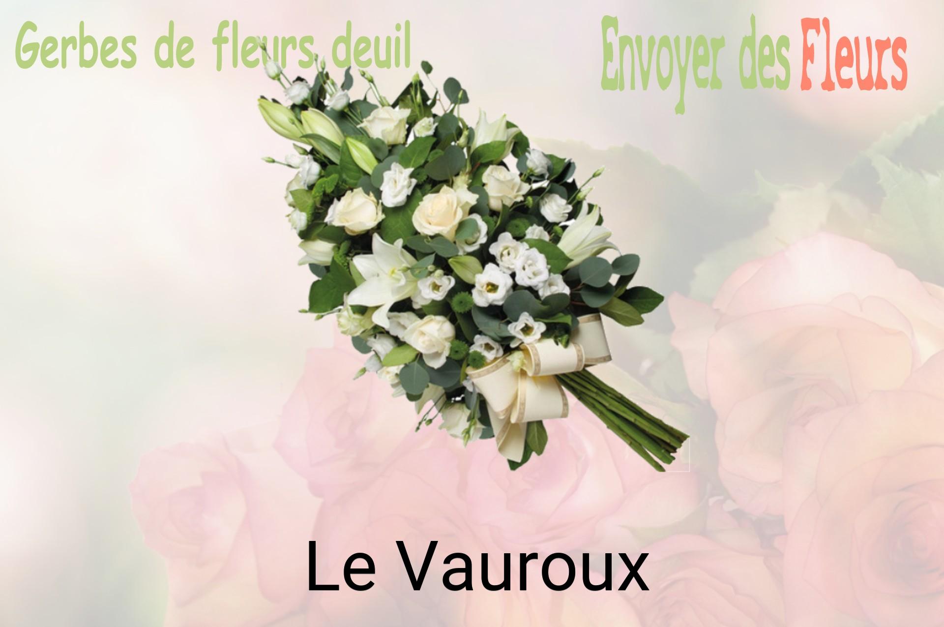 Gerbe de fleurs de deuil livrée à Le Vauroux